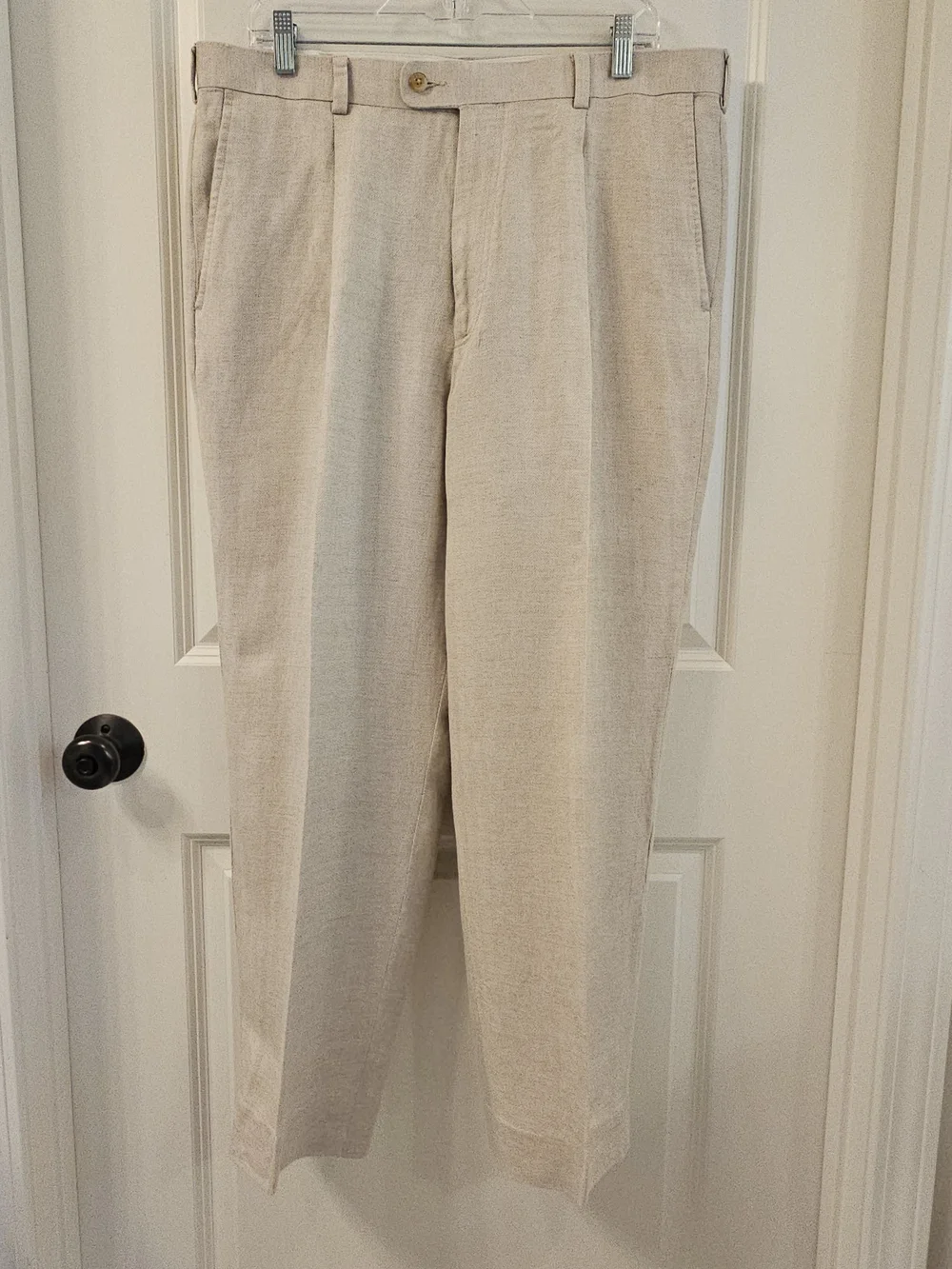 Cubavera Men's Linen Blend Light Beige Dress Pants Size 36/32